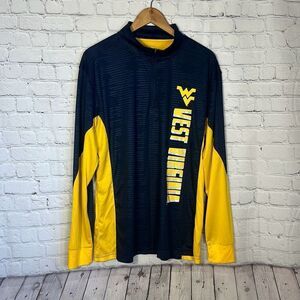 Colosseum West Virginia University WVU Pullover 1/4 Zip Shirt Jacket  L Large